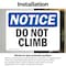 Signmission Do Not Climb, 7 in W x Rectangle, Vinyl Decal OS-2PACK-NS-D-57-L-11117 - alternate 6